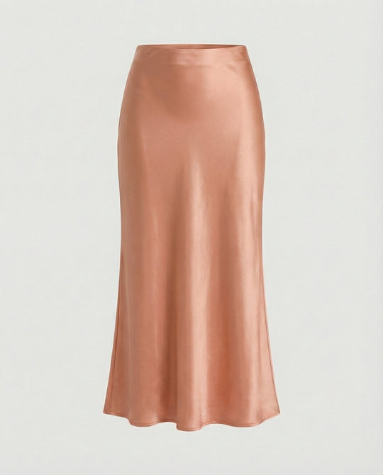 Damen Longskirt aus glattem Satin von