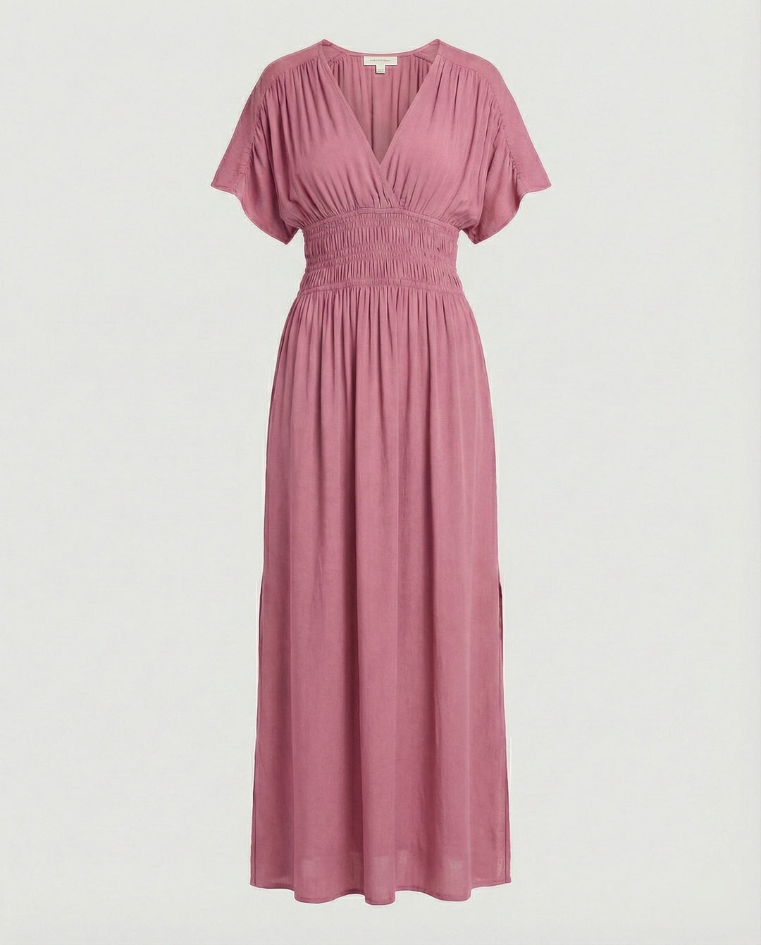 Damen Maxikleid Sommer V-Ausschnitt Schlitz
