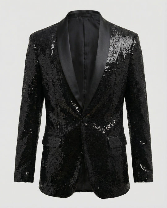 Glamouröser Pailletten Blazer Herren