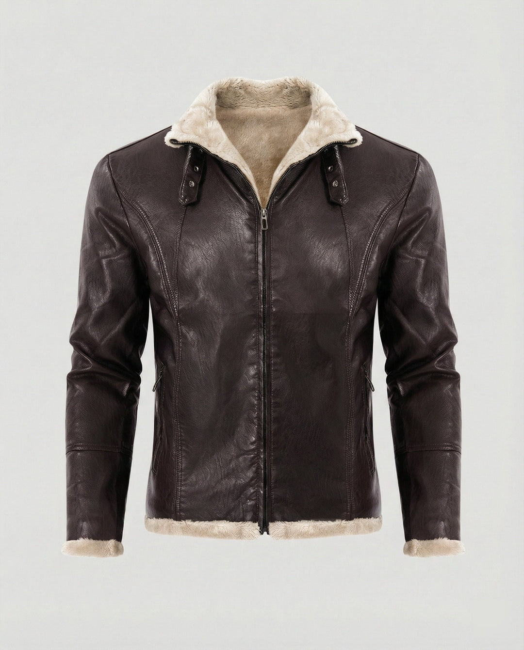 Herren Lederjacke mit warmem Innenfutter