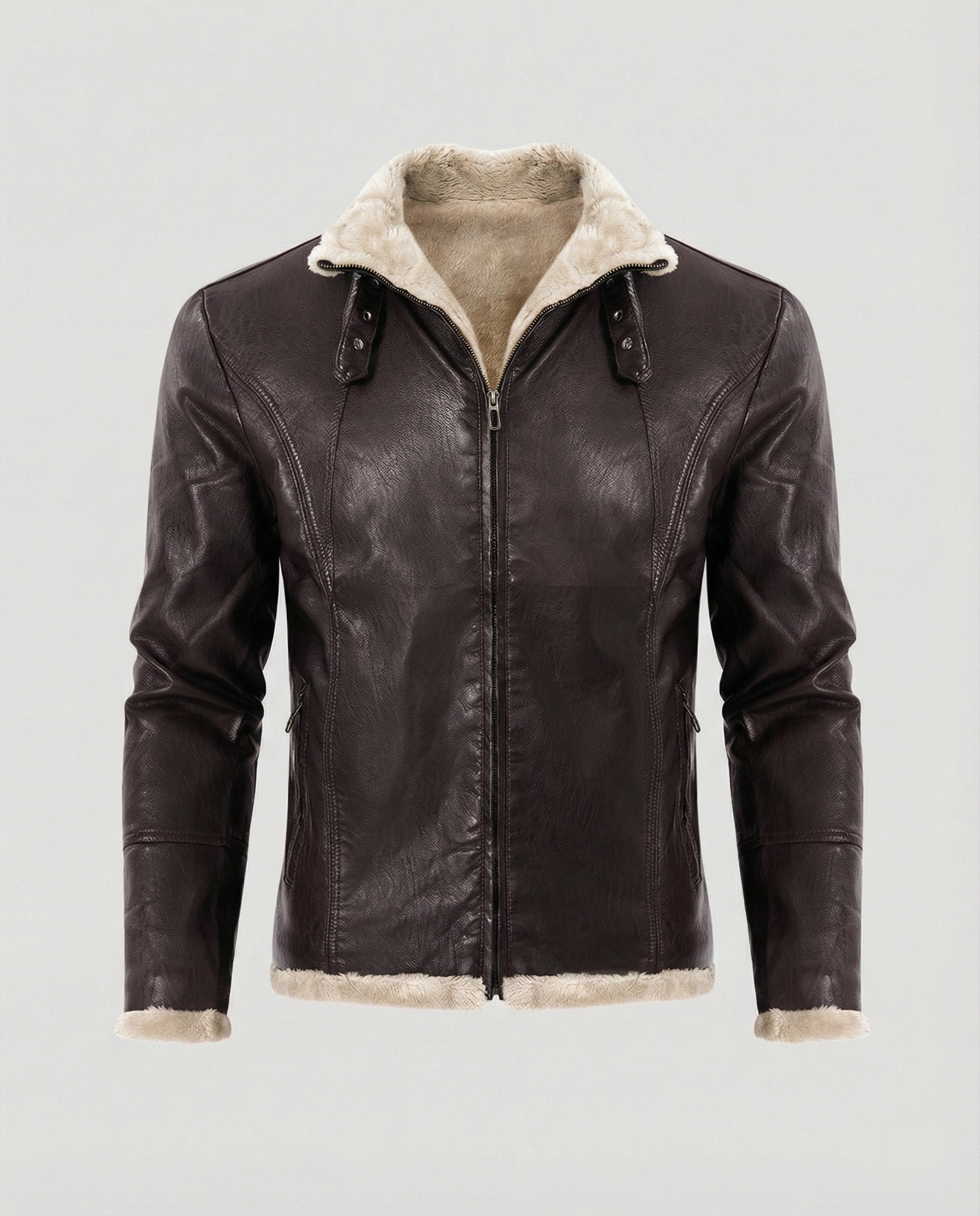 Herren Lederjacke mit warmem Innenfutter