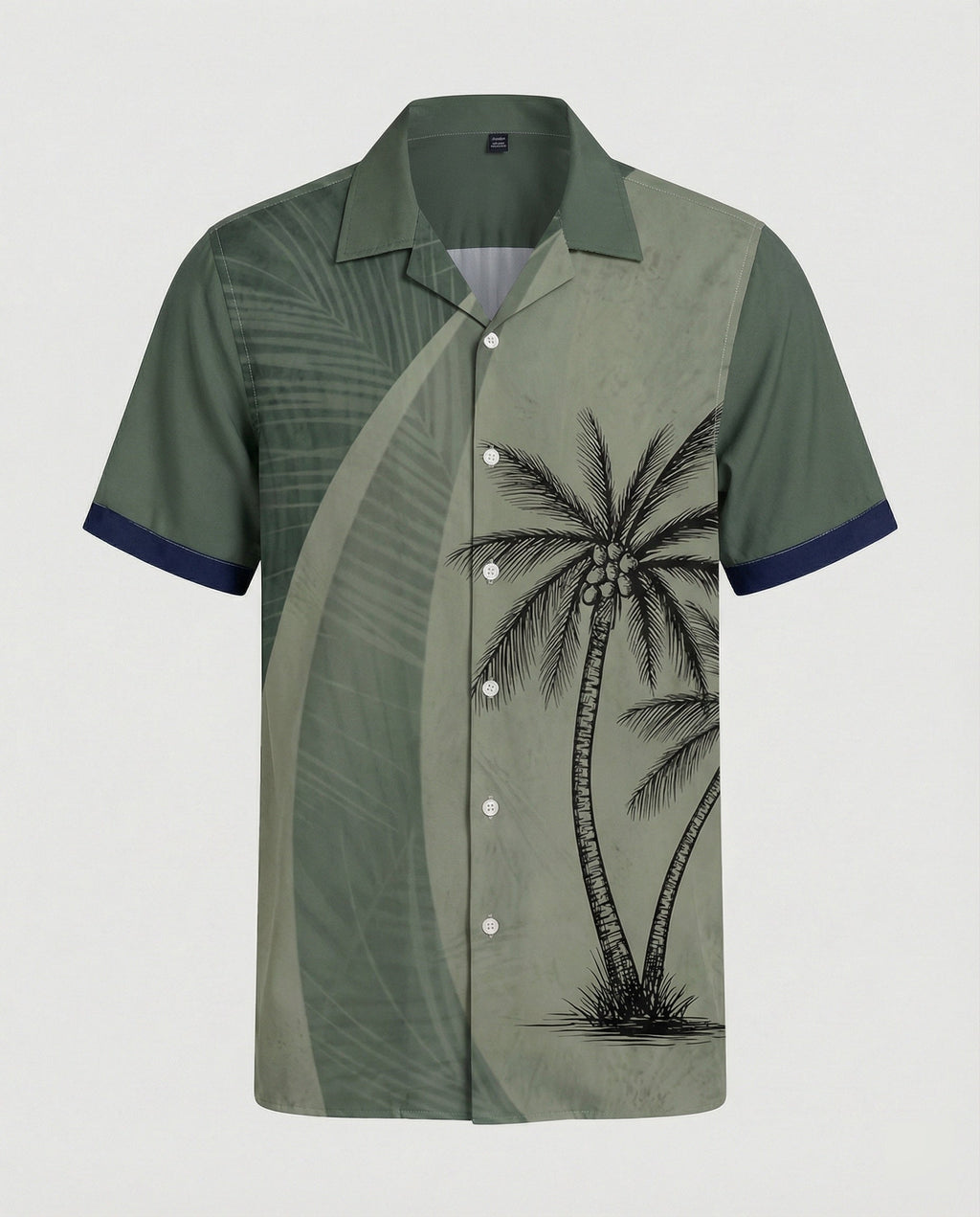 Kurzarm Hawaiihemd Herren Palmenprint