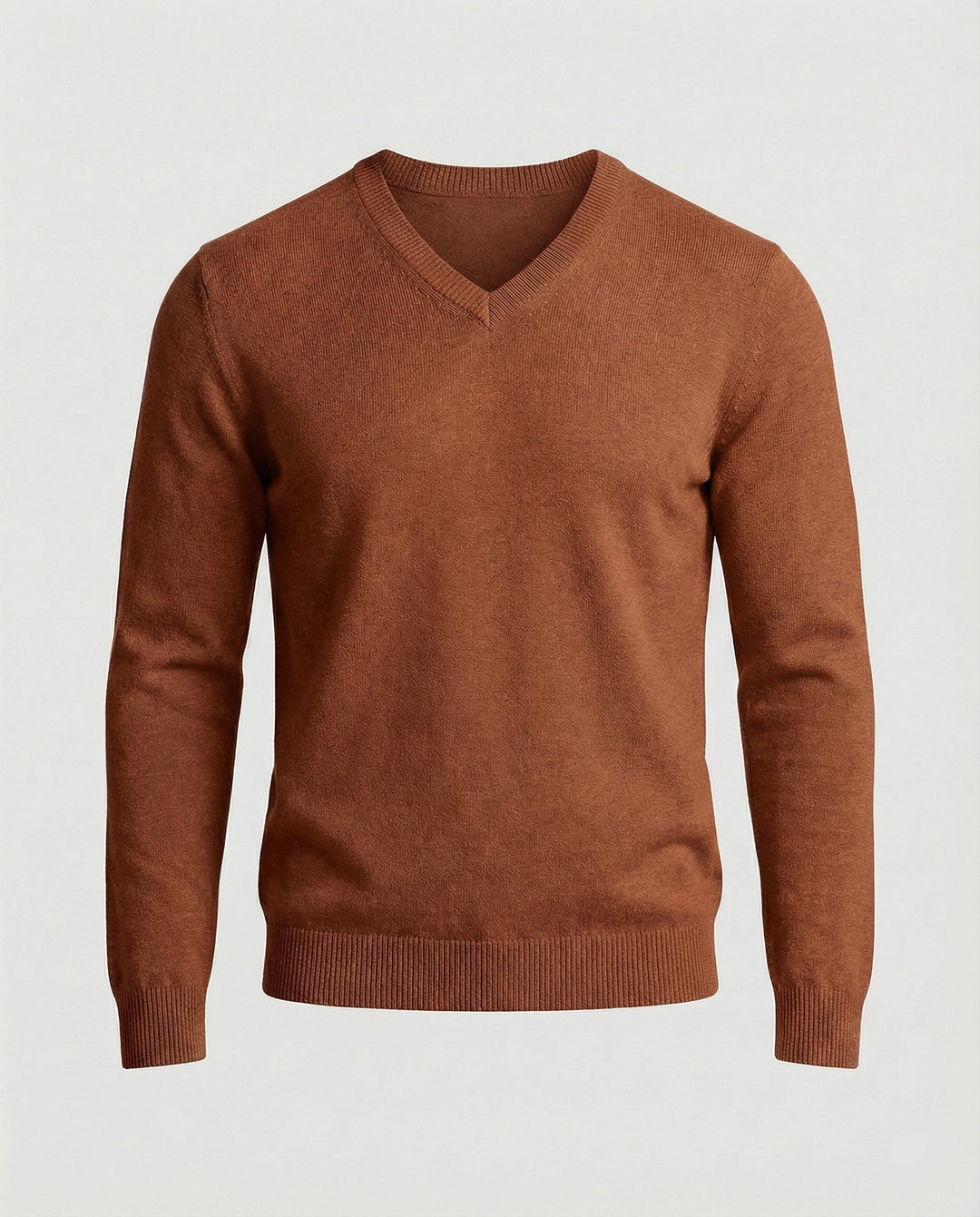 Herren V-Ausschnitt Feinstrickpullover