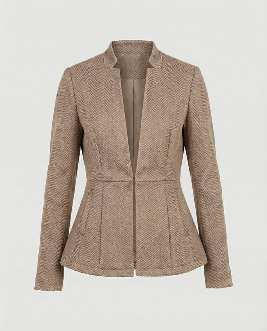 Damen Blazer ärmellos Hahnentritt