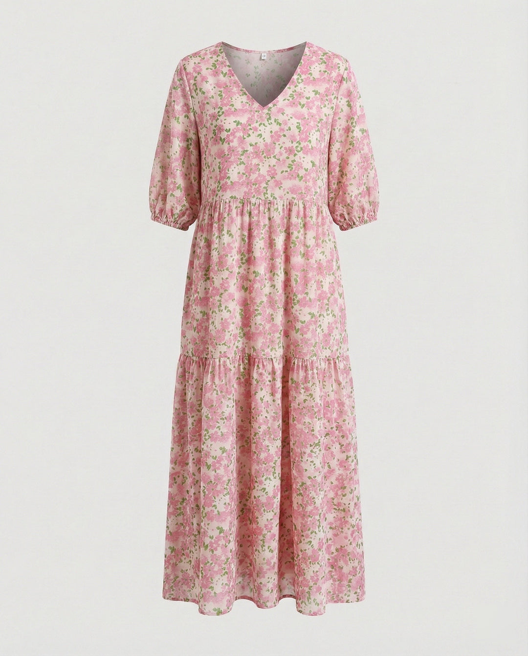 Damen Midikleid Sommer Stufenrock