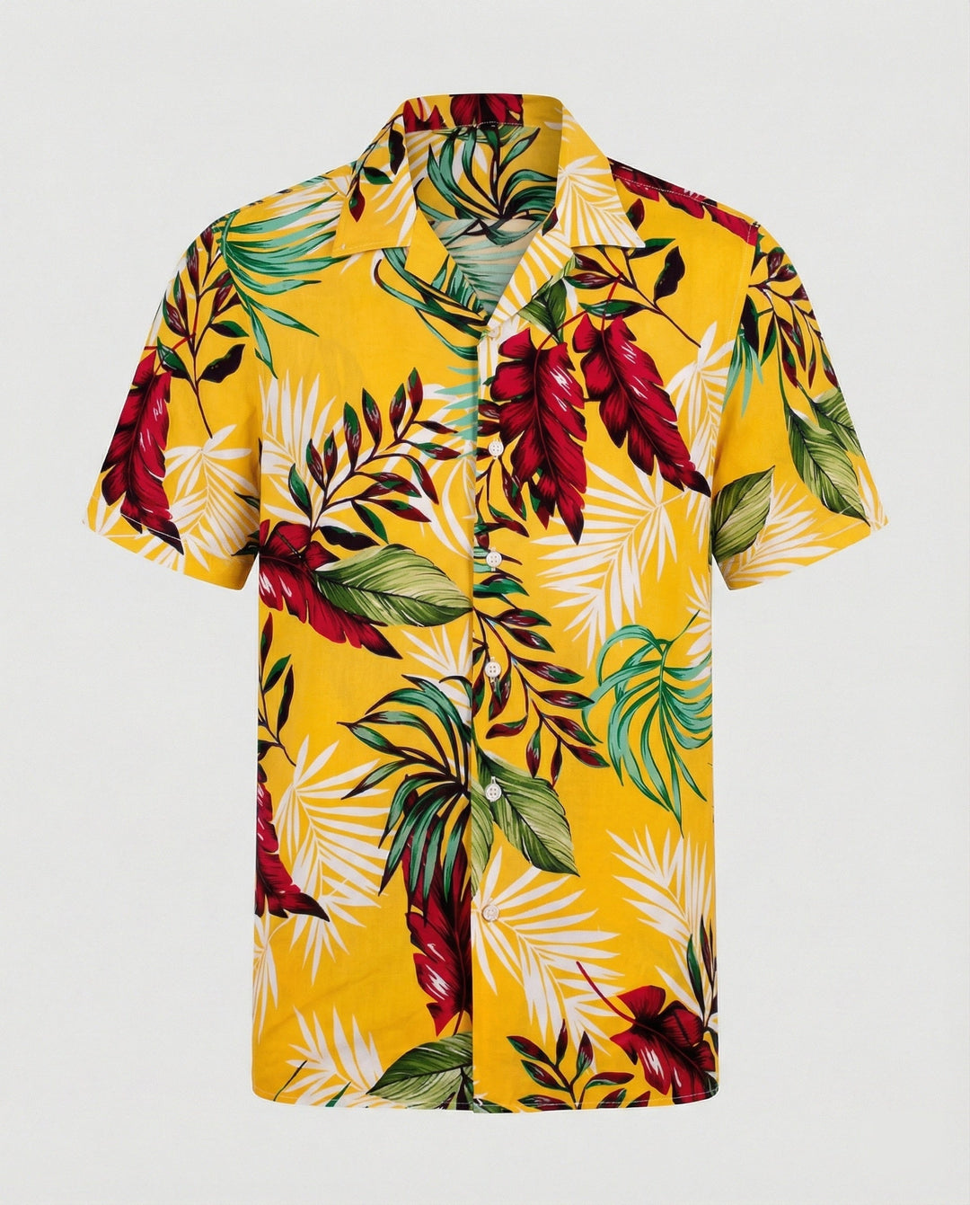Kurzarm Hawaiihemd Herren Palmenprint
