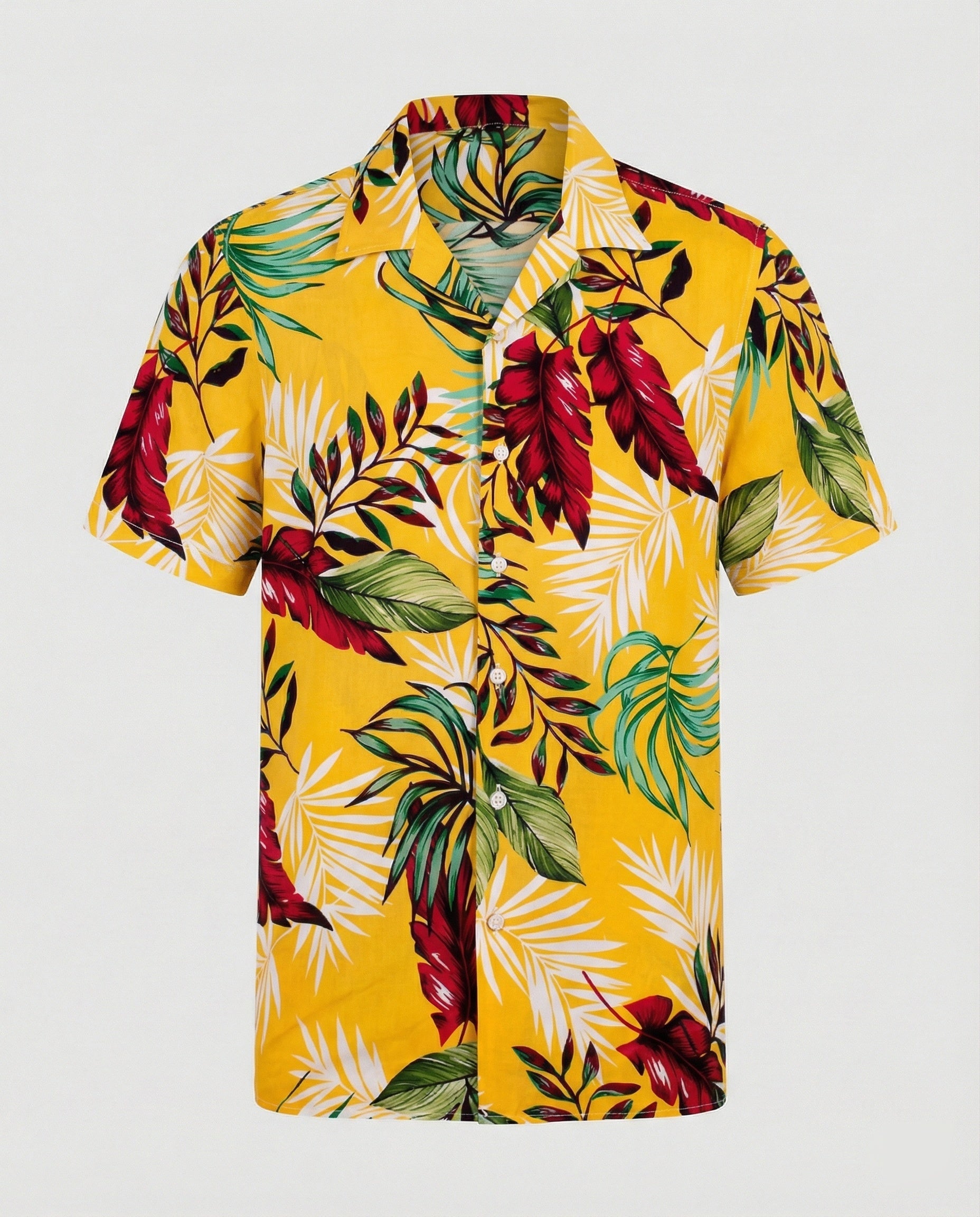 Kurzarm Hawaiihemd Herren Palmenprint