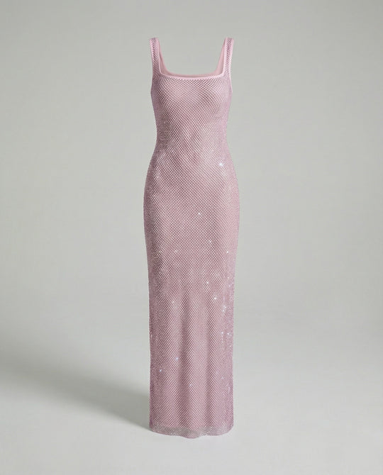 Damen funkelndes Abendkleid aus Netzstoff