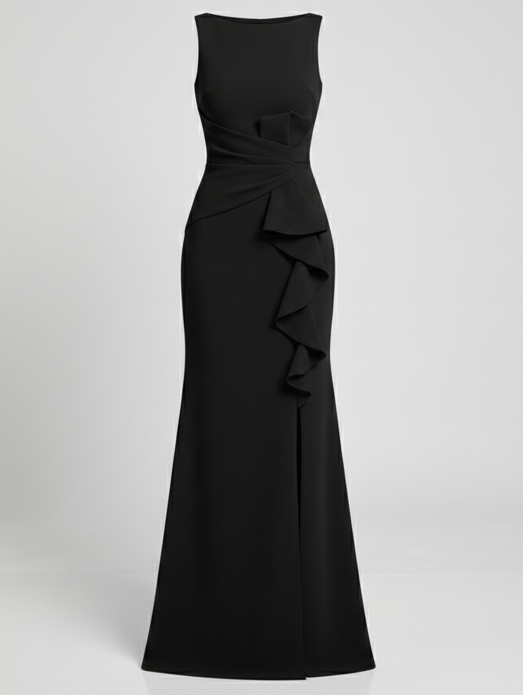 Damen Abendkleid lang mit Schlitz