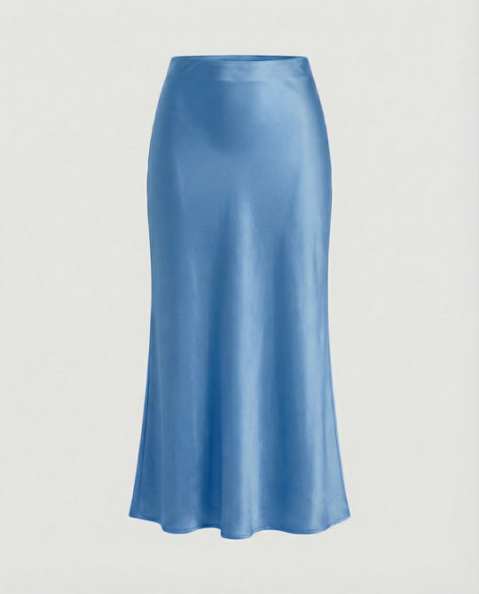 Damen Longskirt aus glattem Satin von