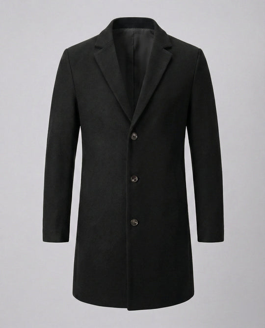 Herren eleganter Longblazer mit modernem Schnitt und doppelter Knopfreihe