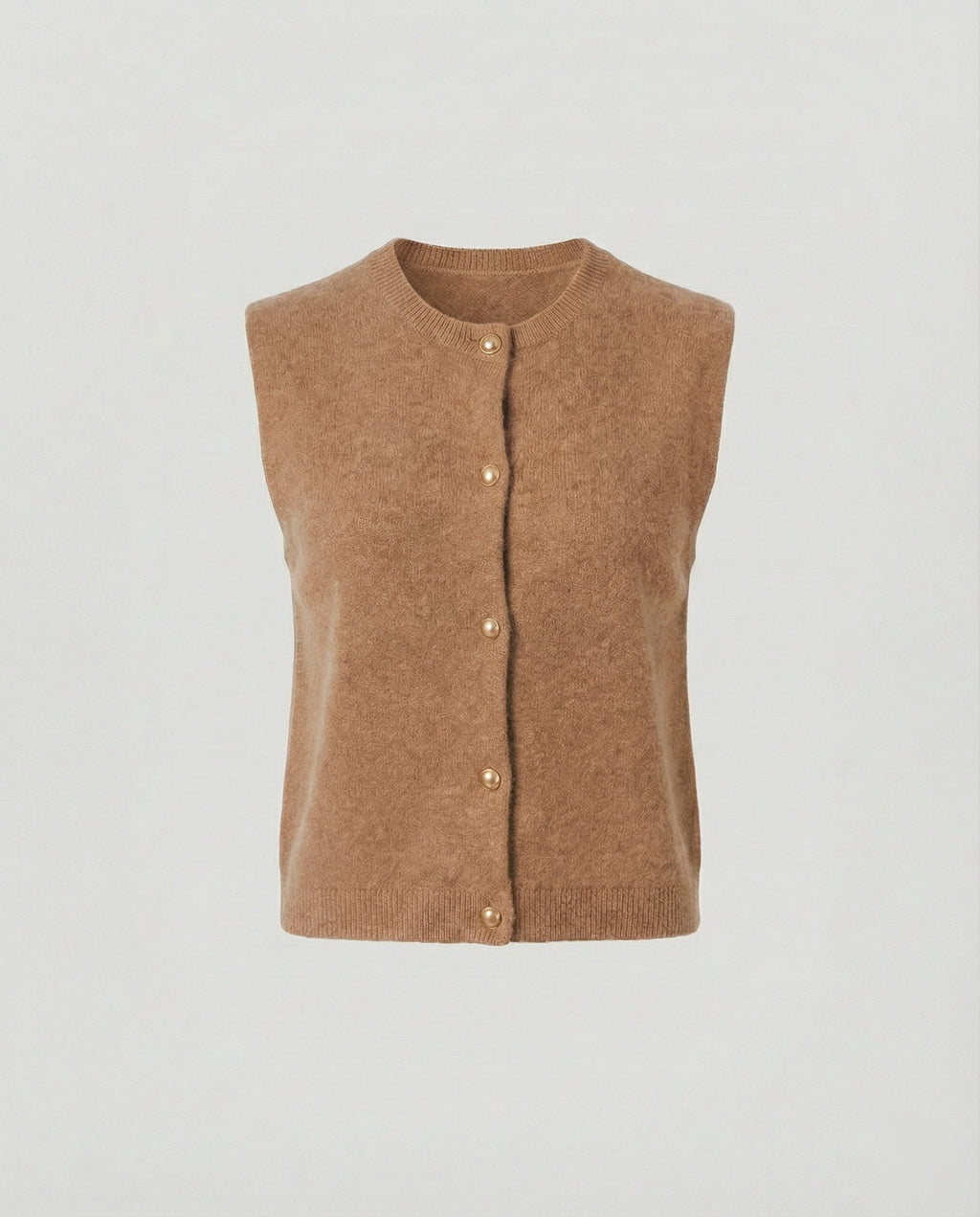 Damen Strickweste elegant mit Knopfverschluss