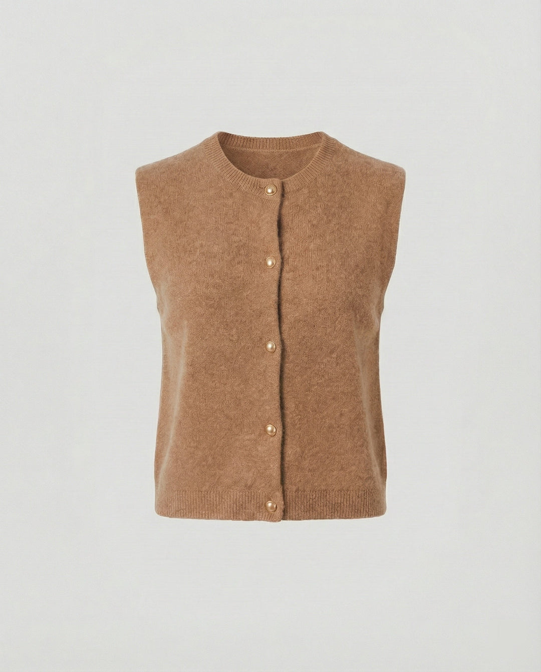 Damen Strickweste elegant mit Knopfverschluss
