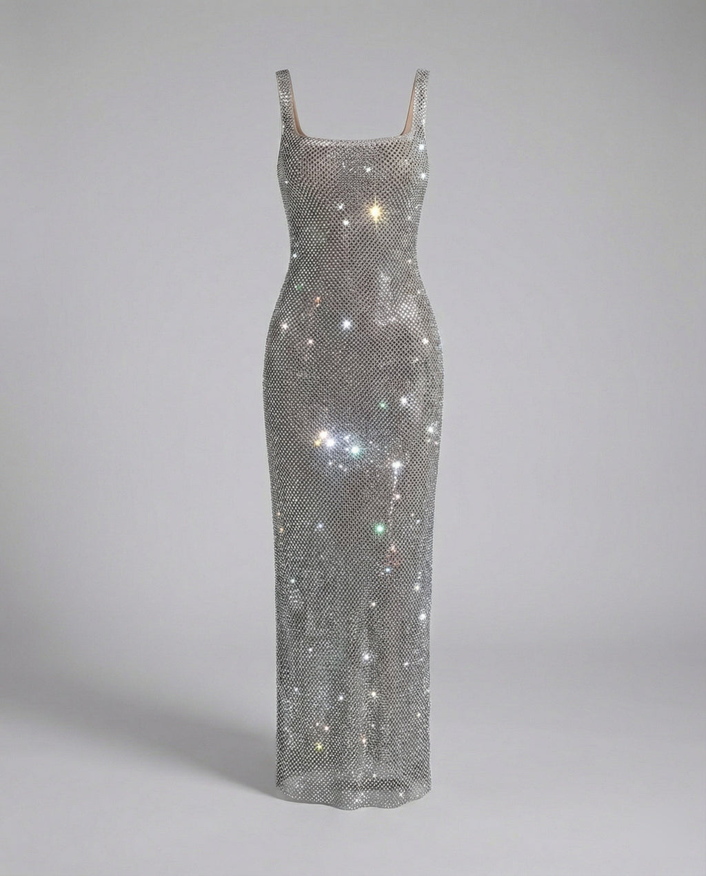 Damen funkelndes Abendkleid aus Netzstoff