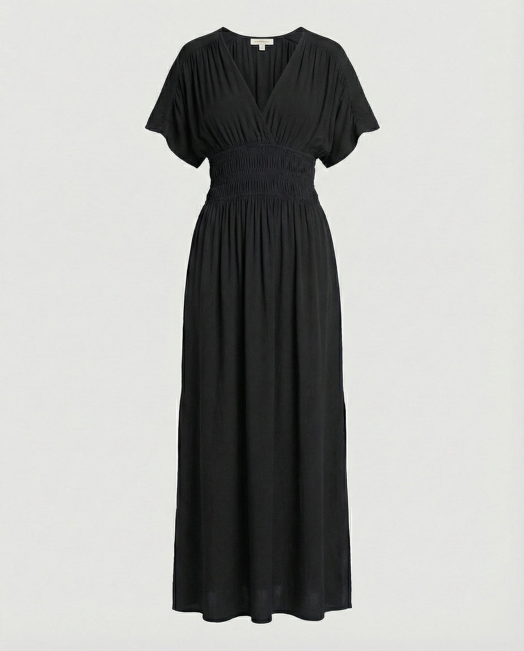 Damen Maxikleid Sommer V-Ausschnitt Schlitz