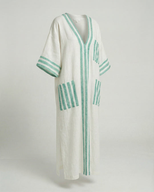 Leinen Kaftan Maxikleid Damen