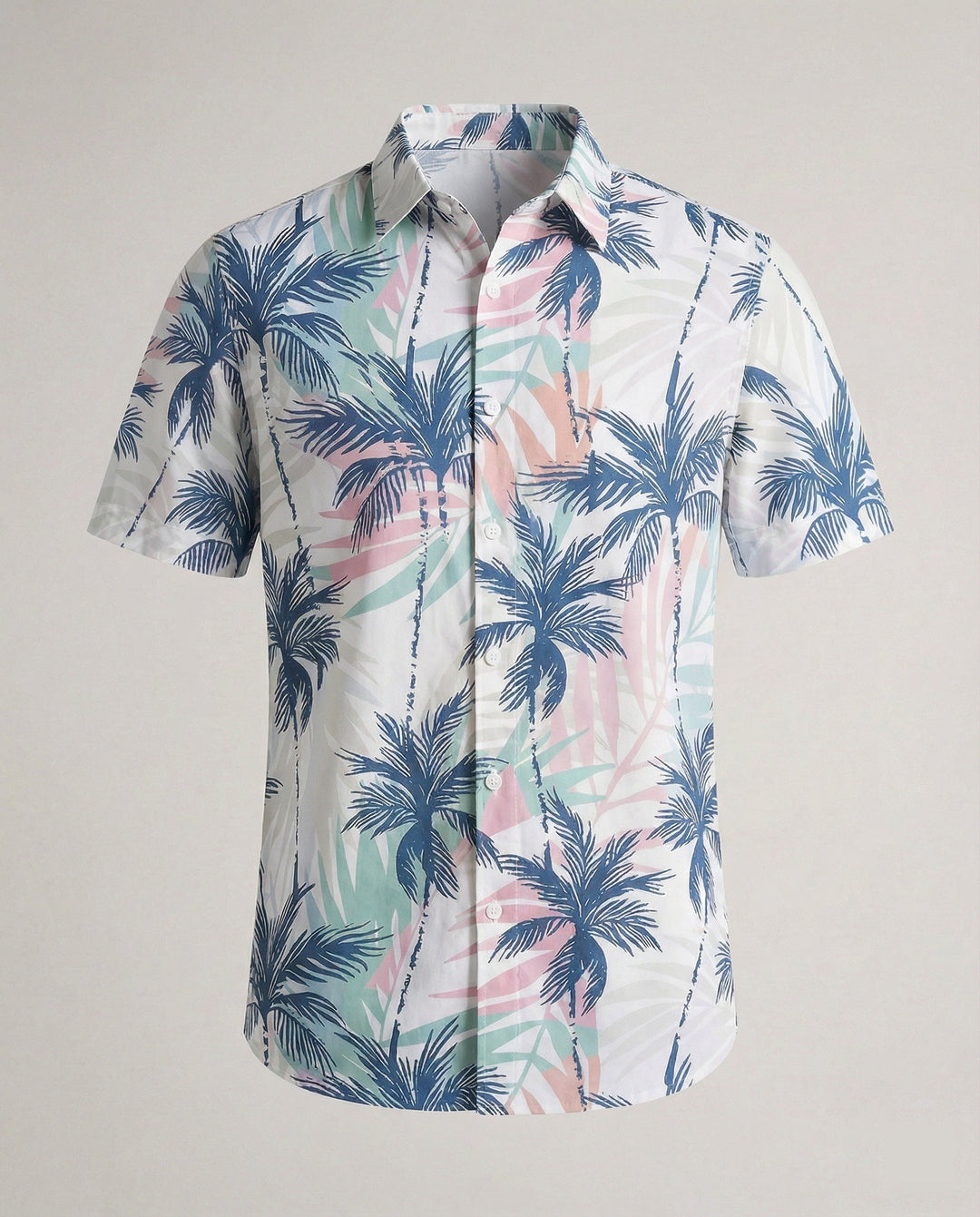 Herren Kurzarmhemd Hawaii Viskose