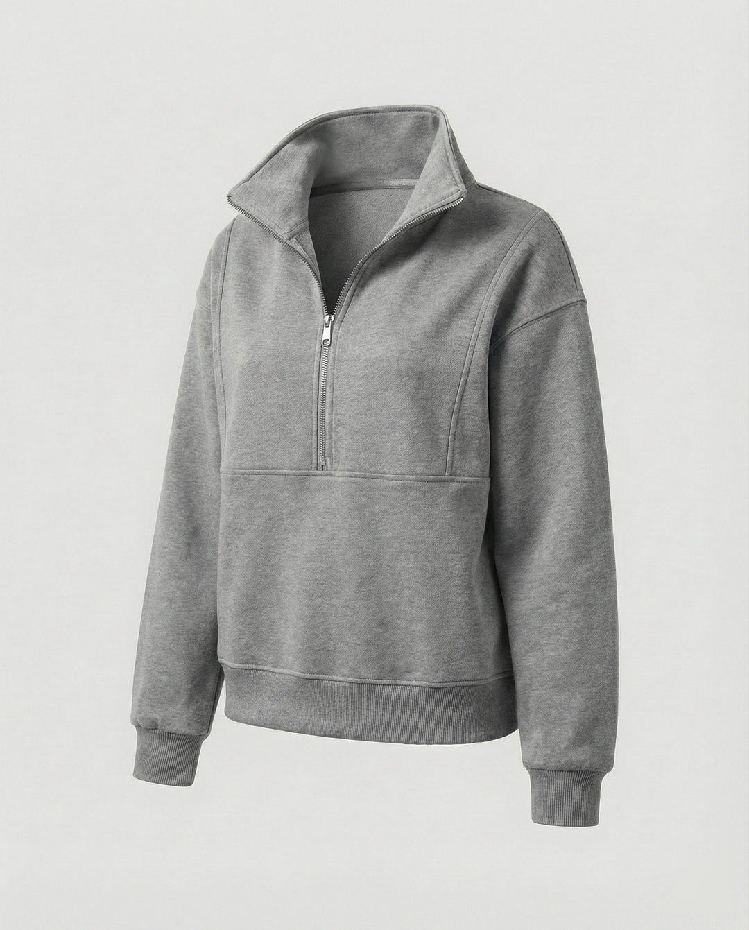 Jogginganzug Damen sportlich elegant mit Oversize-Hoodie und hohem Kragen