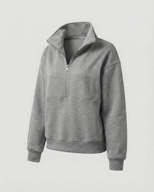 Jogginganzug Damen sportlich elegant mit Oversize-Hoodie und hohem Kragen