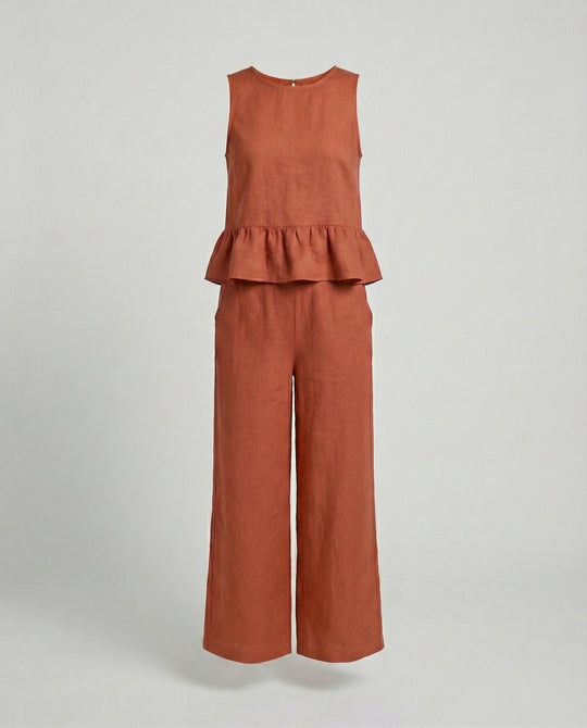 Damen Zweiteiler Set Sommer Palazzohose