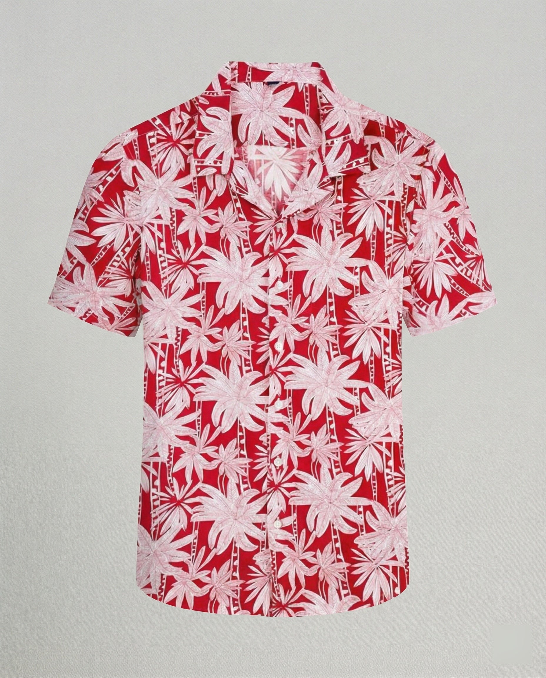 Kurzarm Hawaiihemd Herren Palmenprint