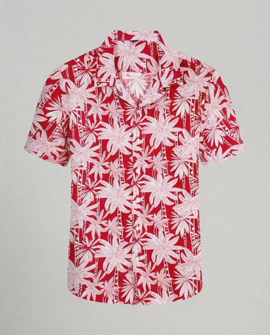 Kurzarm Hawaiihemd Herren Palmenprint