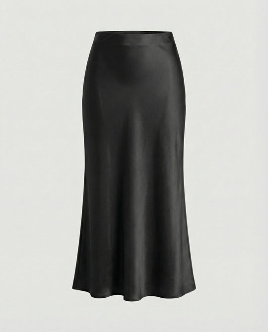 Damen Longskirt aus glattem Satin von