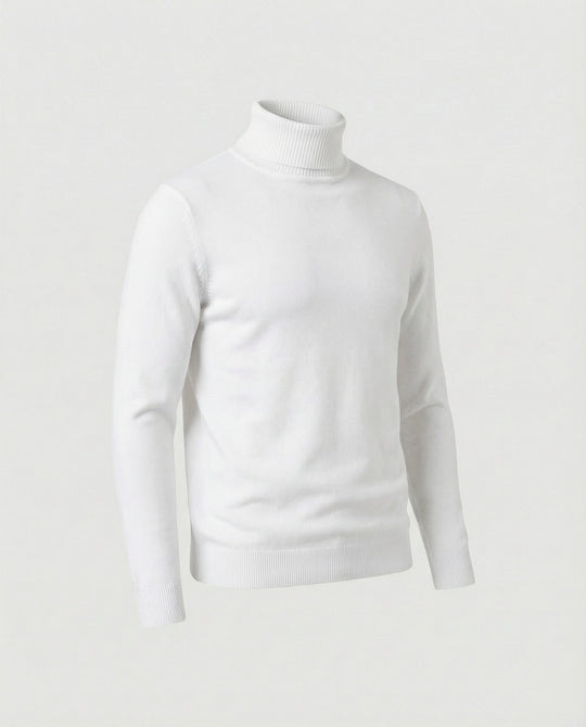 Herren Rollkragenpullover aus weichem Merinowolle