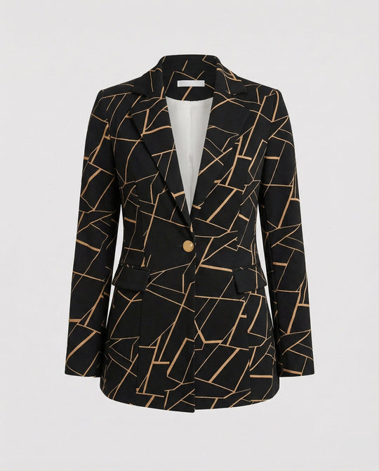 Damen Blazer Hahnentritt tailliert