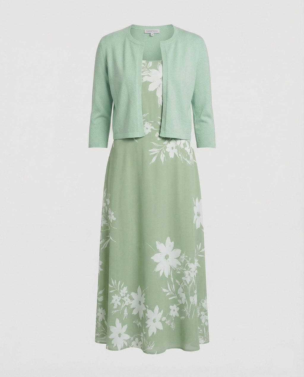 A-Linien Kleid Mit Bolerojacke Damen V-Ausschnitt