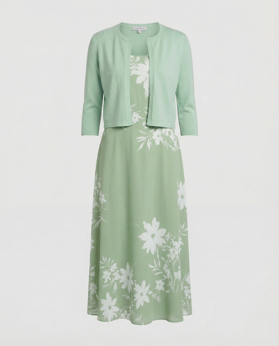 A-Linien Kleid Mit Bolerojacke Damen V-Ausschnitt