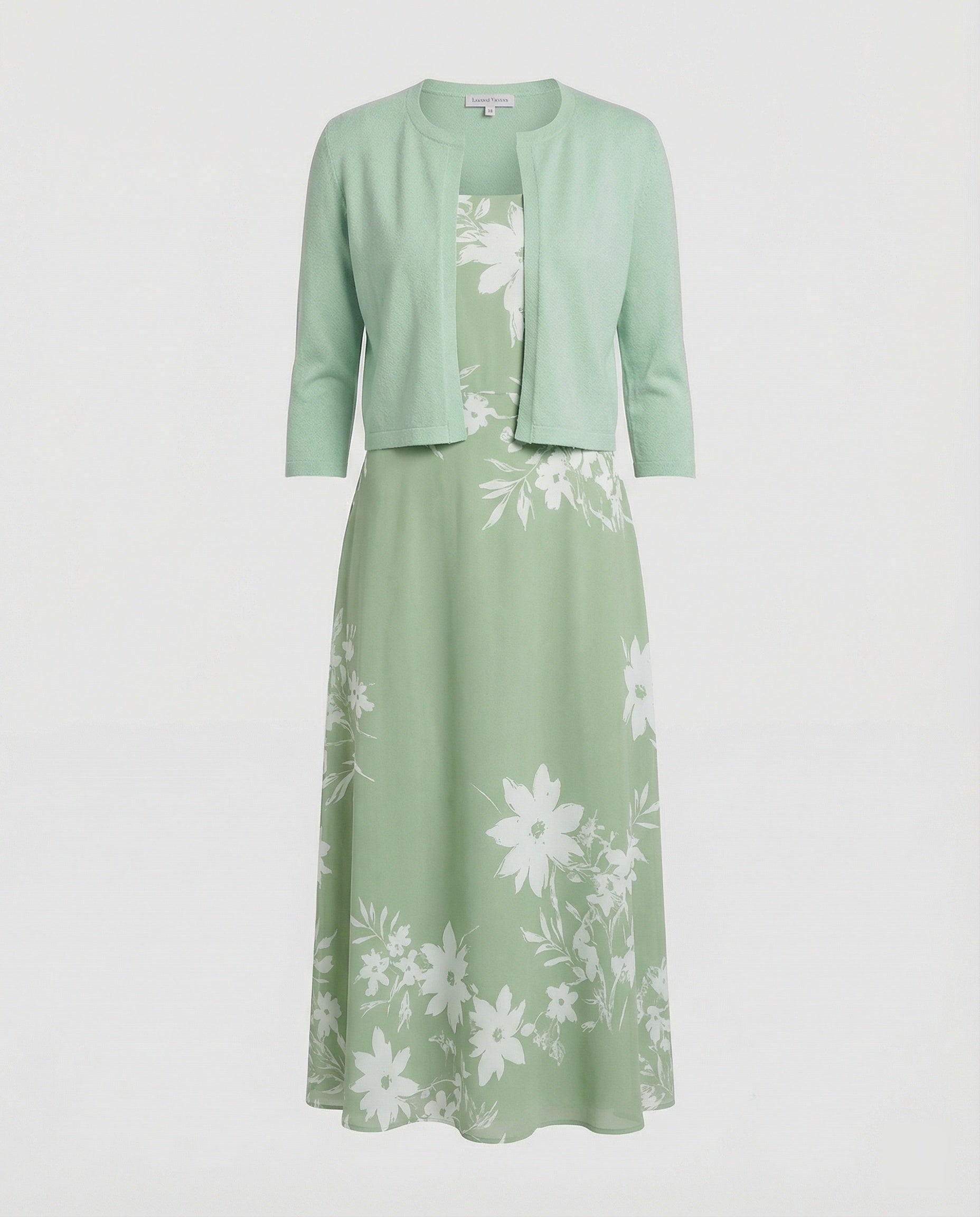 A-Linien Kleid Mit Bolerojacke Damen V-Ausschnitt