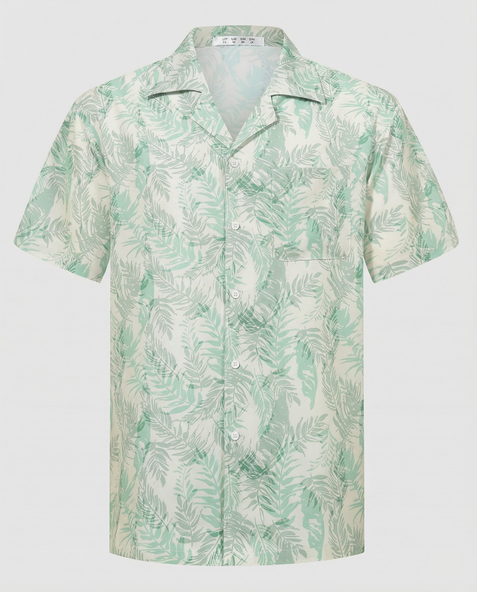 Kurzarm Hawaiihemd Herren Palmenprint