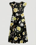 Damen Sommerkleid knielang mit Volant