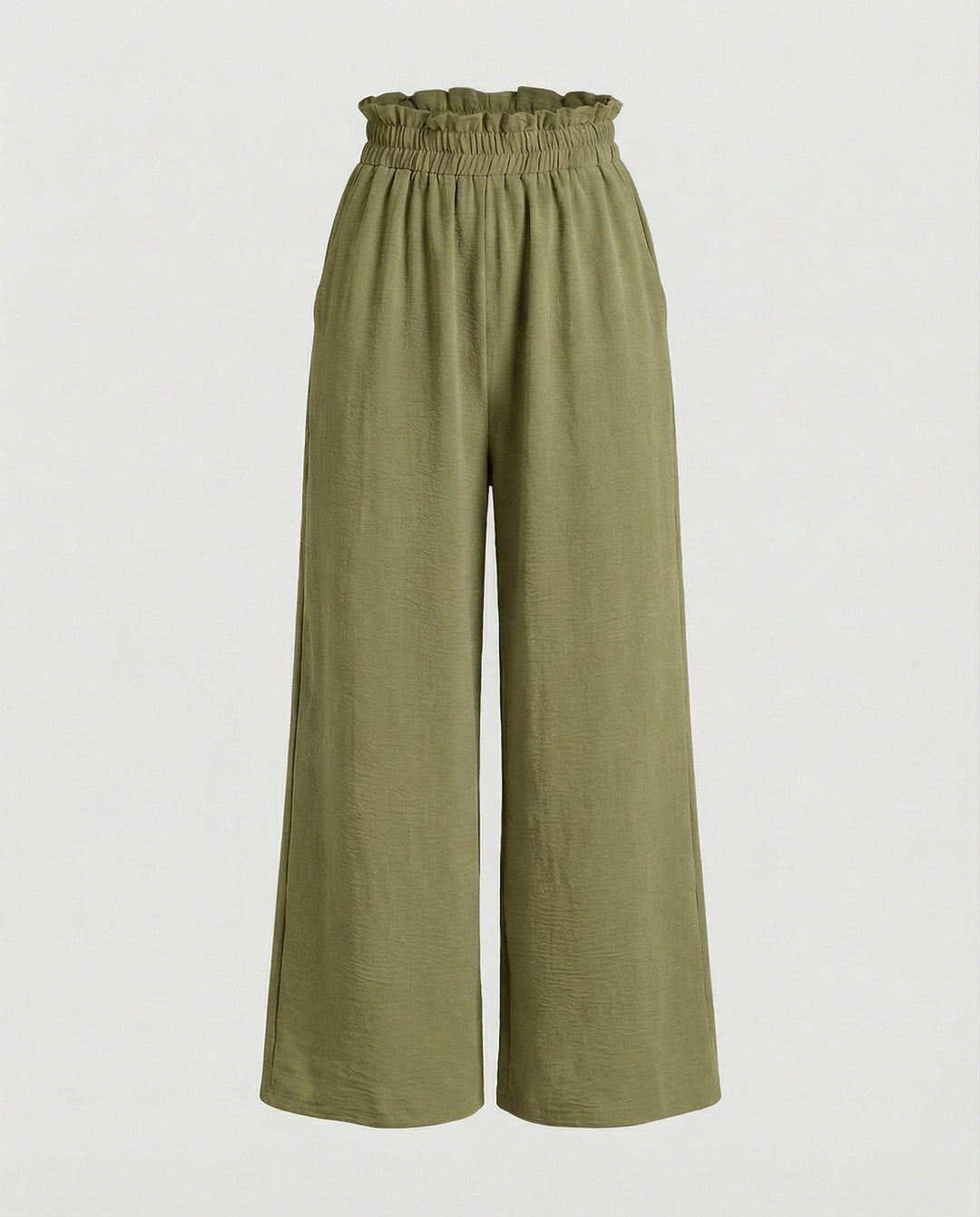 Damen Culotte-Hosen mit weitem Bein und elastischem Bund