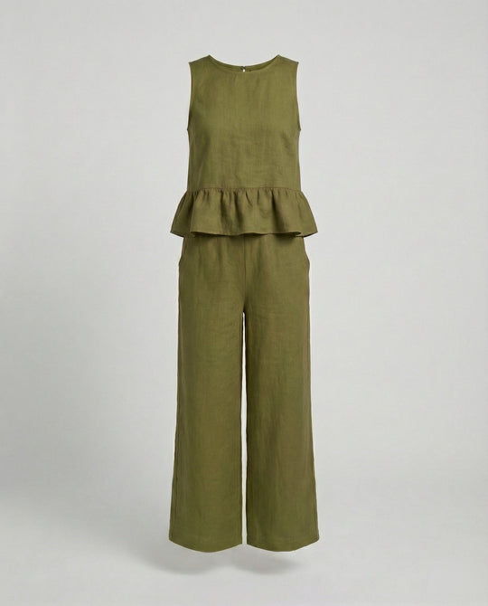 Damen Zweiteiler Set Sommer Palazzohose