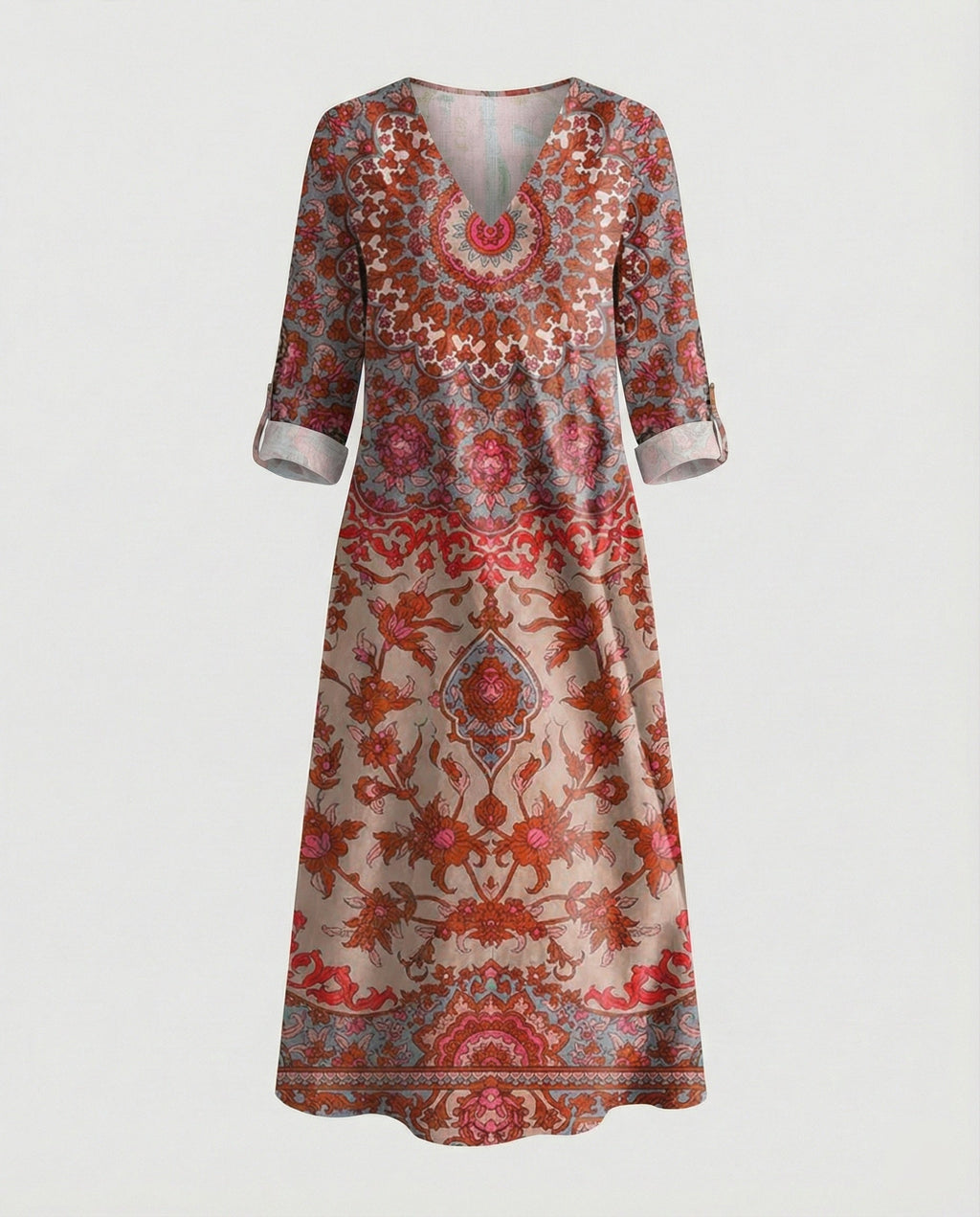 Boho Maxikleid Sommer Damen Taschen