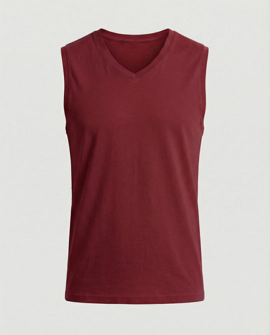 Herren ärmelloses V-Ausschnitt-Tanktop aus atmungsaktivem Stretchmaterial