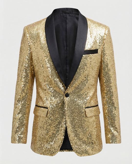 Glamouröser Pailletten Blazer Herren