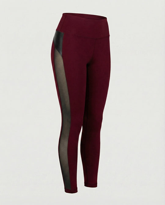 Damen Sport-Leggings mit atmungsaktivem Mesh-Einsatz