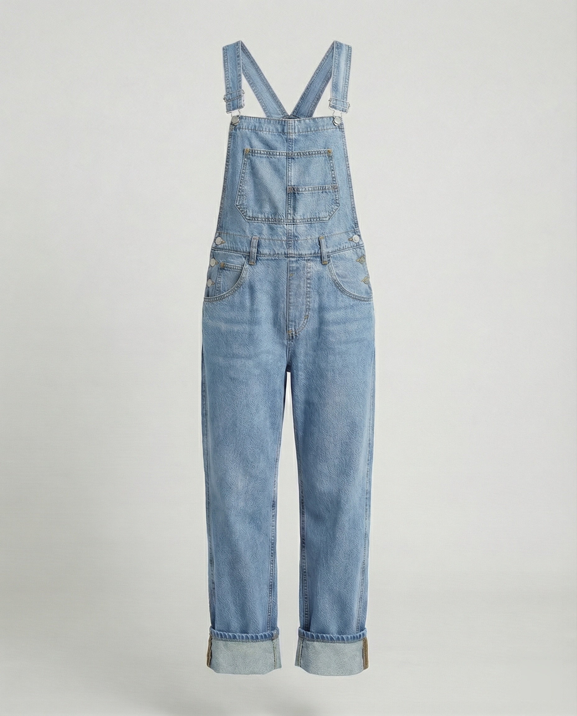 Damen Latzhose Jeans gerade