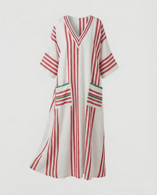 Leinen Kaftan Maxikleid Damen