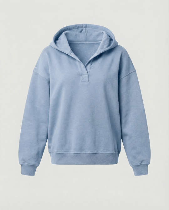 Damen Oversized Kapuzensweatshirt mit lässigem Stehkragen und langen Ärmeln Shopnory