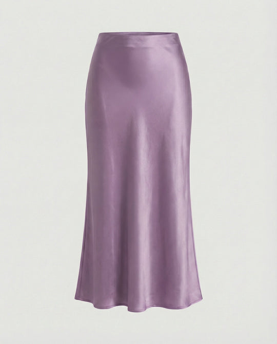 Damen Longskirt aus glattem Satin von
