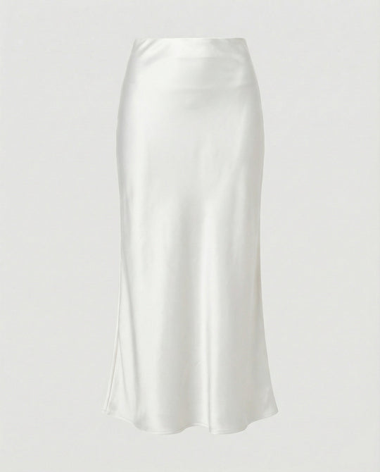 Damen Maxirock Satin High Waist