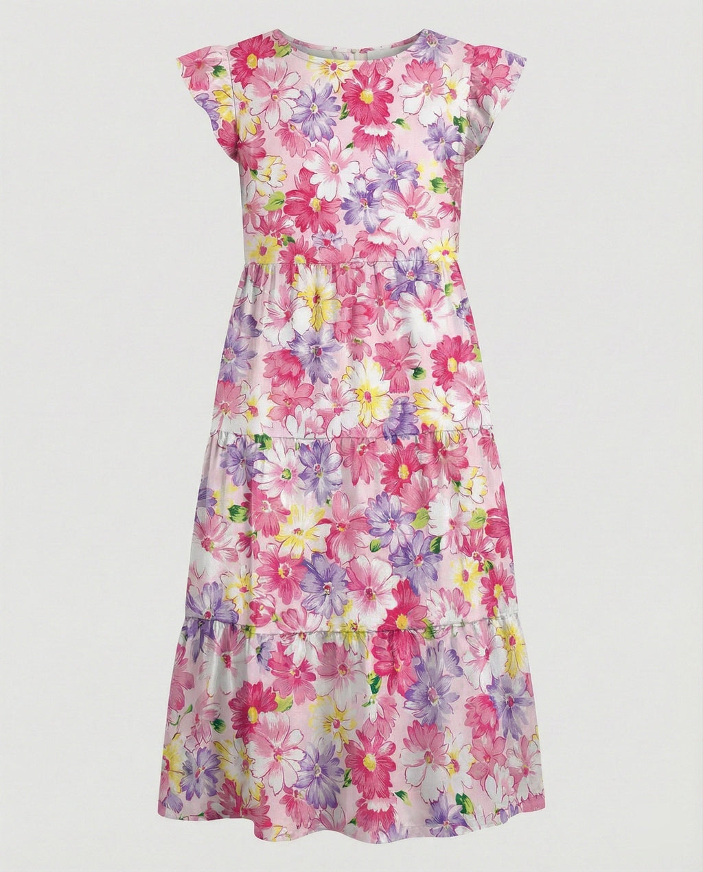 Damen Sommerkleid knielang mit Volant
