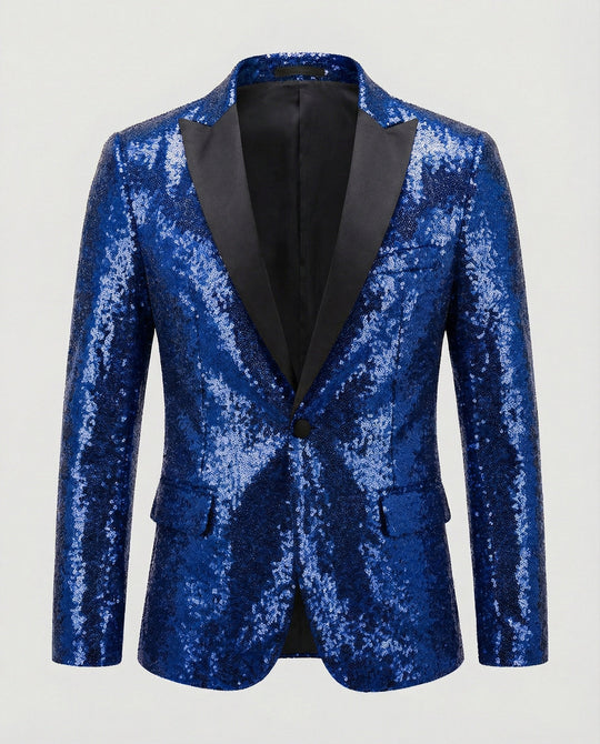 Glänzender Herren Pailletten Blazer