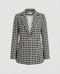Damen Blazer Hahnentritt tailliert