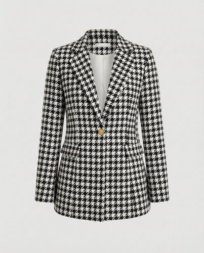 Damen Blazer Hahnentritt tailliert
