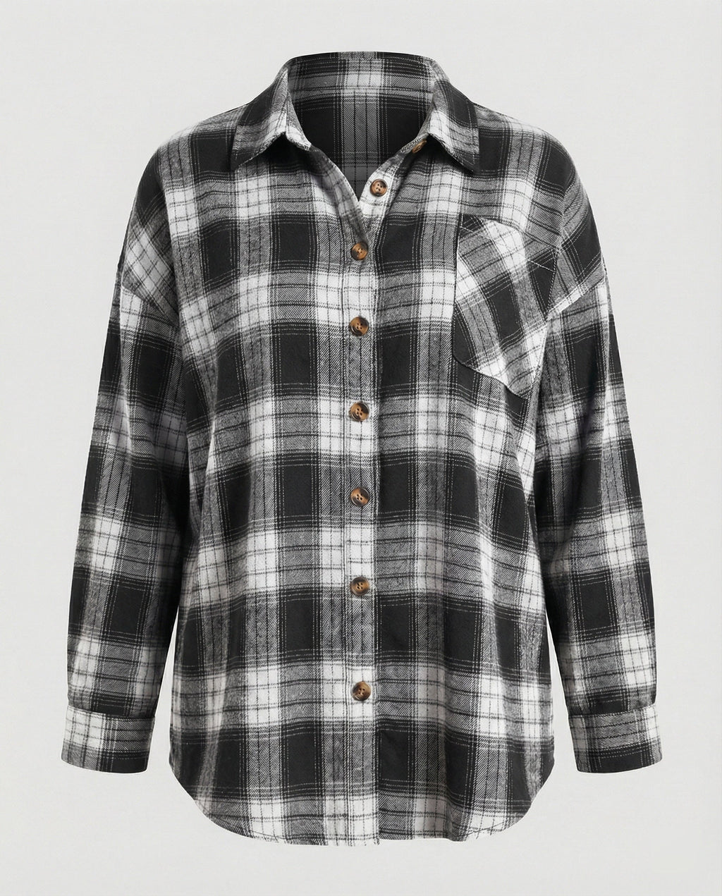 Damen Hemdjacke Flanell weit